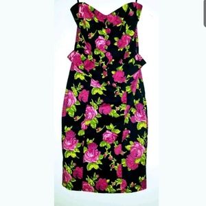 Betsey Johnson Vintage floral  pinup dres